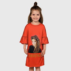 Платье клеш для девочки Звёзды 80-х Sandra, цвет: 3D-принт — фото 2