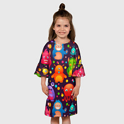 Платье клеш для девочки CHARMING MONSTERS, цвет: 3D-принт — фото 2