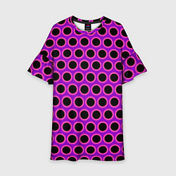 Платье клеш для девочки Розовые круги, цвет: 3D-принт