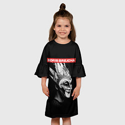 Платье клеш для девочки Boris Brejcha в маске, цвет: 3D-принт — фото 2