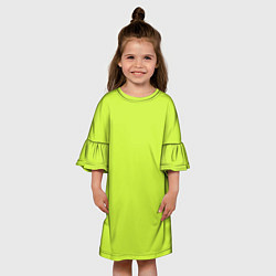 Платье клеш для девочки Зеленый неон из фильма Барби, цвет: 3D-принт — фото 2