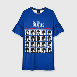 Платье клеш для девочки The Beatles - A Hard Days Night, цвет: 3D-принт