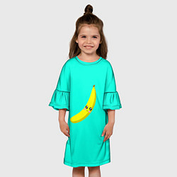 Платье клеш для девочки Я - банан, цвет: 3D-принт — фото 2