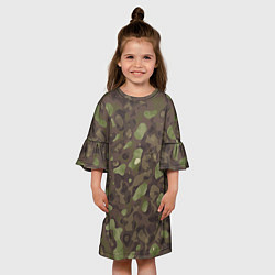 Платье клеш для девочки Камуфляж Multicam, цвет: 3D-принт — фото 2