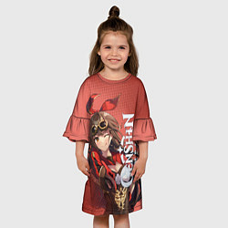Платье клеш для девочки Скаут Эмбер из Genshin Impact, цвет: 3D-принт — фото 2