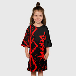 Платье клеш для девочки БЕРСЕРК : Паттерн - клеймо жертвы, цвет: 3D-принт — фото 2