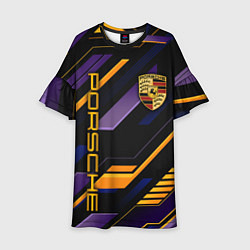 Платье клеш для девочки ПОРШ - ТЕХНОЛОГИЧЕСКИЙ, цвет: 3D-принт