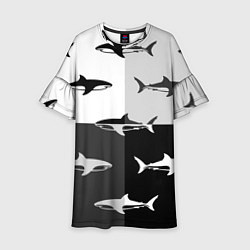 Детское платье Стая акул - pattern