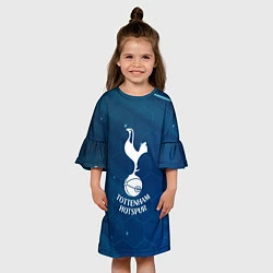 Платье клеш для девочки Tottenham hotspur Соты абстракция, цвет: 3D-принт — фото 2