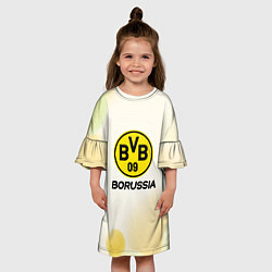 Платье клеш для девочки Borussia Абстракция кружочки, цвет: 3D-принт — фото 2