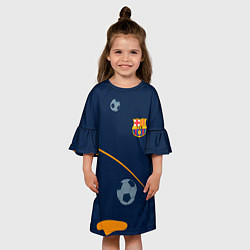 Платье клеш для девочки Barcelona Абстракция, цвет: 3D-принт — фото 2
