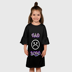 Платье клеш для девочки Sad boys лого, цвет: 3D-принт — фото 2