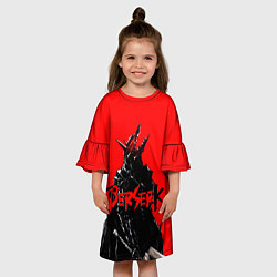 Платье клеш для девочки Берсерк Гатс Взгляд В Небо, цвет: 3D-принт — фото 2