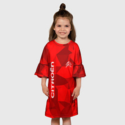Платье клеш для девочки Citroёn - logo, цвет: 3D-принт — фото 2