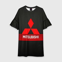 Детское платье Mitsubishi - логотип - красная полоса