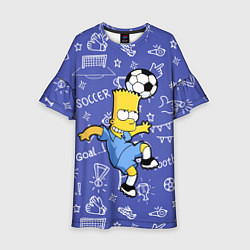 Детское платье Барт Симпсон бьёт футбольный мяч головой