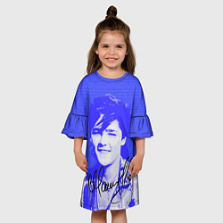 Платье клеш для девочки Юрий Шатунов в детстве - автограф, цвет: 3D-принт — фото 2