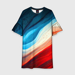 Детское платье Неоновые яркие волны