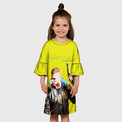 Платье клеш для девочки Cyberpunk 2077 - персонажи, цвет: 3D-принт — фото 2