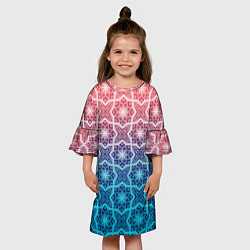 Платье клеш для девочки Восточная мозаика, цвет: 3D-принт — фото 2