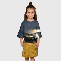 Платье клеш для девочки Танк Е100, цвет: 3D-принт — фото 2