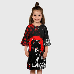 Платье клеш для девочки Куки шинобу - Мрачный Геншин, цвет: 3D-принт — фото 2