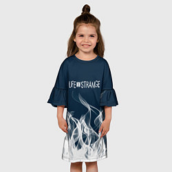 Платье клеш для девочки Life is Strange огонь, цвет: 3D-принт — фото 2