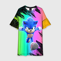 Детское платье Sonic neon