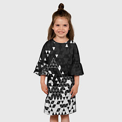 Платье клеш для девочки Геометрические грани, цвет: 3D-принт — фото 2