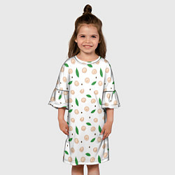 Платье клеш для девочки Пельмени с лавровым листом и перцем, цвет: 3D-принт — фото 2