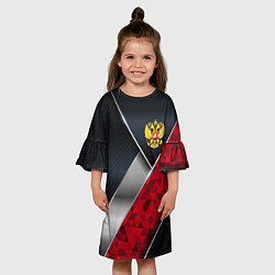 Платье клеш для девочки Red & black Russia, цвет: 3D-принт — фото 2