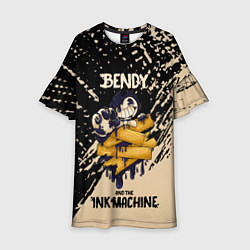 Платье клеш для девочки Bendy and the ink machine - краска, цвет: 3D-принт