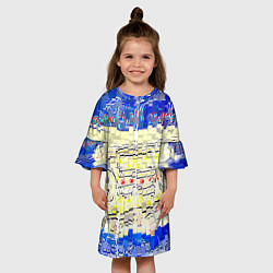 Платье клеш для девочки Абстрактные фигуры, узоры, цвет: 3D-принт — фото 2