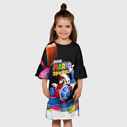 Платье клеш для девочки Super Mario 3D World - Boomerang, цвет: 3D-принт — фото 2
