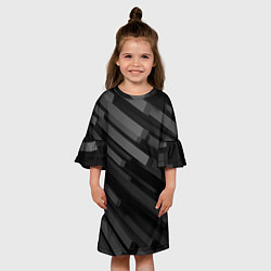 Платье клеш для девочки Геометрические объёмные прямоугольники, цвет: 3D-принт — фото 2