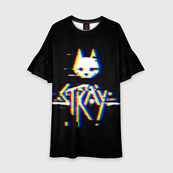 Детское платье Stray glitch logo