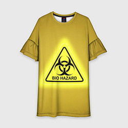 Платье клеш для девочки Biohazard - биологическая опасность, цвет: 3D-принт