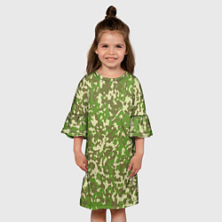Платье клеш для девочки Камуфляж ЕМР цифра, цвет: 3D-принт — фото 2