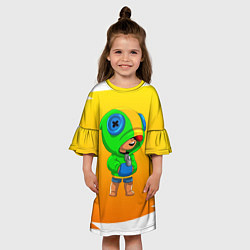 Платье клеш для девочки Леон такой один, цвет: 3D-принт — фото 2