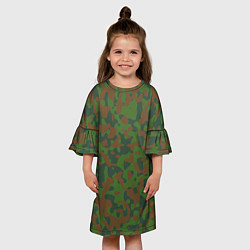 Платье клеш для девочки Камуфляж WW2 Soviet, цвет: 3D-принт — фото 2