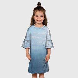 Платье клеш для девочки Крымское море, цвет: 3D-принт — фото 2