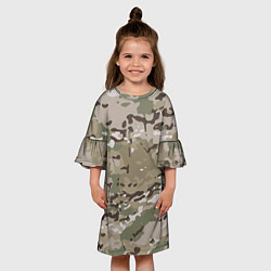 Платье клеш для девочки Камуфляж Multicam, цвет: 3D-принт — фото 2
