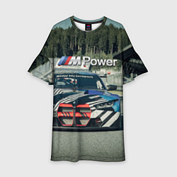 Платье клеш для девочки BMW M Power - Motorsport - Racing team, цвет: 3D-принт