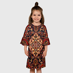 Платье клеш для девочки Советский ковёр, цвет: 3D-принт — фото 2