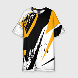 Платье клеш для девочки Гоночная абстракция, цвет: 3D-принт