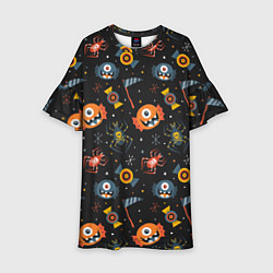 Платье клеш для девочки HALLOWEEN ХЭЛЛУИН, цвет: 3D-принт