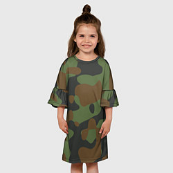 Платье клеш для девочки Камуфляж ВСР-93 крупный, цвет: 3D-принт — фото 2