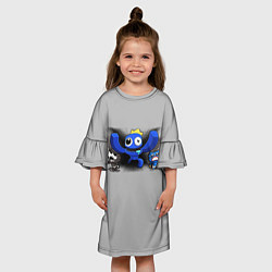 Платье клеш для девочки Синий и Хагги Вагги, цвет: 3D-принт — фото 2