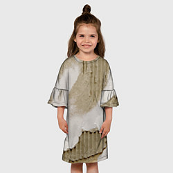 Платье клеш для девочки Рваный гофрированный картон - Milano, цвет: 3D-принт — фото 2