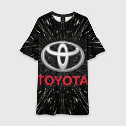 Платье клеш для девочки Тойота, эмблема, автомобильная тема, цвет: 3D-принт